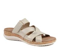 Pavers Wide Fit Adjustable Strappy Sandals - Soft Gold Size 6