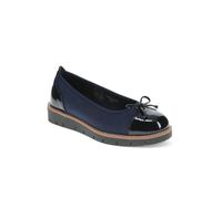 Wide Fit Bow-Detailed Pumps - Navy-Navy Patent Size 7