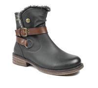 Pavers Wide Fit Buckle Detailed Ankle Boots - Black Size 4