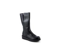 Pavers Wide Fit Calf Length Boots With Inside Zip In Black Black
