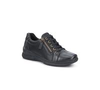 Pavers Wide Fit Casual Bungee Lace Shoes In Black Black 6