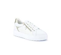Wide Fit Chunky Lace-Up Trainers - White Size 7