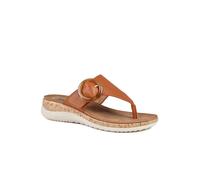 Pavers Comfort Toe Post Sandals - Tan Size 4