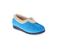 Pavers Wide Fit Cosy Antibacterial Full Slippers In Blue Blue 8