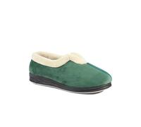 Pavers Womens Wide Fit Cosy Slippers in Green - Comfortable Memory Foam Slippers - Antibacterial Slip-On Slippers for Everyday Indoor Comfort