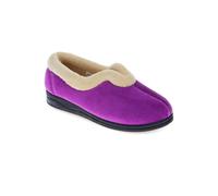 Pavers Wide Fit Cosy Antibacterial Full Slippers In Purple Purple 8