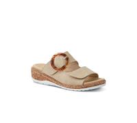 Pavers Wide-Fit Dual-Fasten Mules In Beige Beige 5
