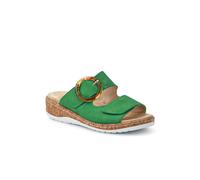 Pavers Wide-Fit Dual-Fasten Mules In Green Green 6
