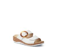 Wide-Fit Dual-Fasten Mules Pavers White 5