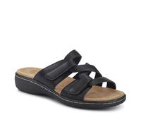 Pavers Wide Fit Fully Adjustable Mules - Black Size 8