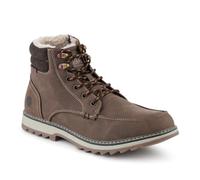 Pavers Wide Fit Fur Lined Zip Up Boots - Brown Size 10