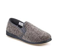 Pavers Wide Fit Grip Sole Slippers - Grey Size 10