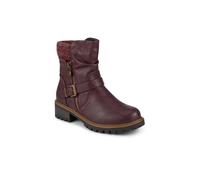 Pavers Wide Fit Knitted Cuff Slouch Boots In Burgundy Burgundy 6