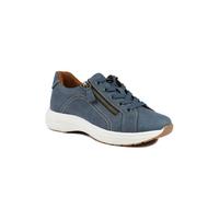 Pavers Wide Fit Lace Up Shoes With Functional Zip In Navy Navy 8
