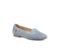 Pavers Wide Fit Laser Cut Slip On Shoes In Baby Blue Baby Blue 8