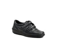 Pavers Wide Fit Leather Adjustable Fit Shoes In Navy Navy 5.5