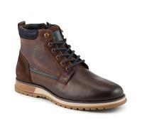 Pavers Wide Fit Leather Boots With Grip Sole - Brown Size 9