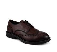 Pavers Wide Fit Leather Brogue Derby Shoes - Brown Size 8