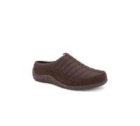 Pavers Womens Wide Fit Leather Chunky Sole Clogs Chocolate Size 3