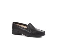 Pavers Wide-Fit Leather Loafers In Black Black 5