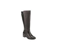 Pavers Wide-Fit Leather Long Boots In Black Black