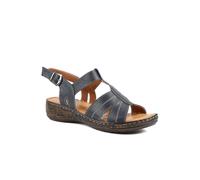 Pavers Wide Fit Leather Slingback Sandals - Navy Size 5