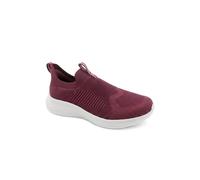 Pavers Wide Fit Memory Foam Easy Step In Trainers In Burgundy Burgundy