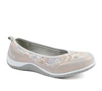 Pavers Wide Fit Memory Foam Floral Pumps - Floral Size 8