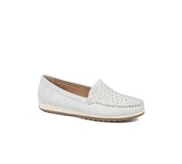 Pavers Wide Fit Patterned Moccasins - Light Grey Size 7