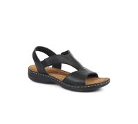 Pavers Wide Fit Sling-Back Leather Sandals In Black Black 3