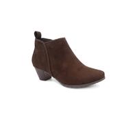 Pavers Wide Fit Smart Block Heel Ankle Boots In Brown Brown