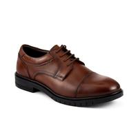 Pavers Wide Fit Smart Leather Derby Shoes - Brown Size 10