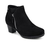 Pavers Wide Fit Smart Zip Up Ankle Boots - Black Faux Suede Size 7