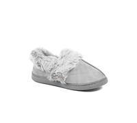 Pavers Wide Fit Soft Full Slippers - Grey Size 9