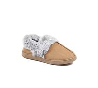Pavers Wide Fit Soft Full Slippers - Chestnut Size 7
