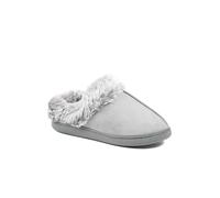 Pavers Wide Fit Soft Mule Slippers - Grey Size 4