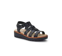 Pavers Wide Fit Strappy Sandals - Black Size 6