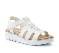 Pavers Wide Fit Strappy Sandals - White Size 4