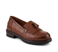 Pavers Wide Fit Tasselled Moccasins - Tan Size 3