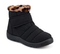 Pavers Wide-Fit Touch-Fasten Weather Boots - Black-Leopard Size 4