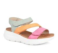 Pavers Wide Fit Triple Adjustable Strap Sandals - Pink Multi Size 5