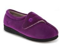Pavers Wide Fit Warm Antibacterial Slippers - Purple Size 9