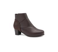 Pavers Women's Wide Fit Warm Lined Stacked Heel Ankle Boots in Brown | Size: 4
