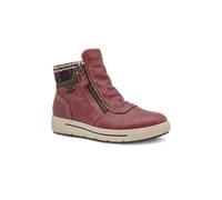 Pavers Women's Wide Fit Warm Lined Zip Fasten Ankle Boots in Burgundy | Size: 6