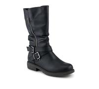 Pavers Wide Fit Zip Fasten Slouch Boots - Black Size 3