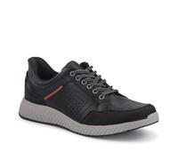 Pavers Wide Mens Easy Step in Wide Fit Bungee Laced Shoes Black Size 12