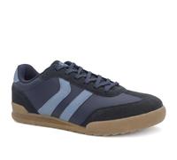 Pavers Wide Mens Wide Fit Memory Foam Lace Up Trainers Navy-Blue Size 11