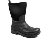 Pavers Wide Fit Rugged Water Resistant Wellies - Black Size 9
