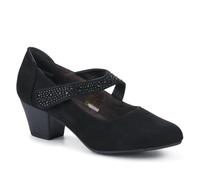 Pavers Wide fit Cone Heeled Mary Janes - Black Size 4