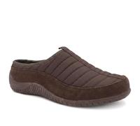 Pavers Womens Wide Fit Leather Chunky Sole Clogs Chocolate Size 8